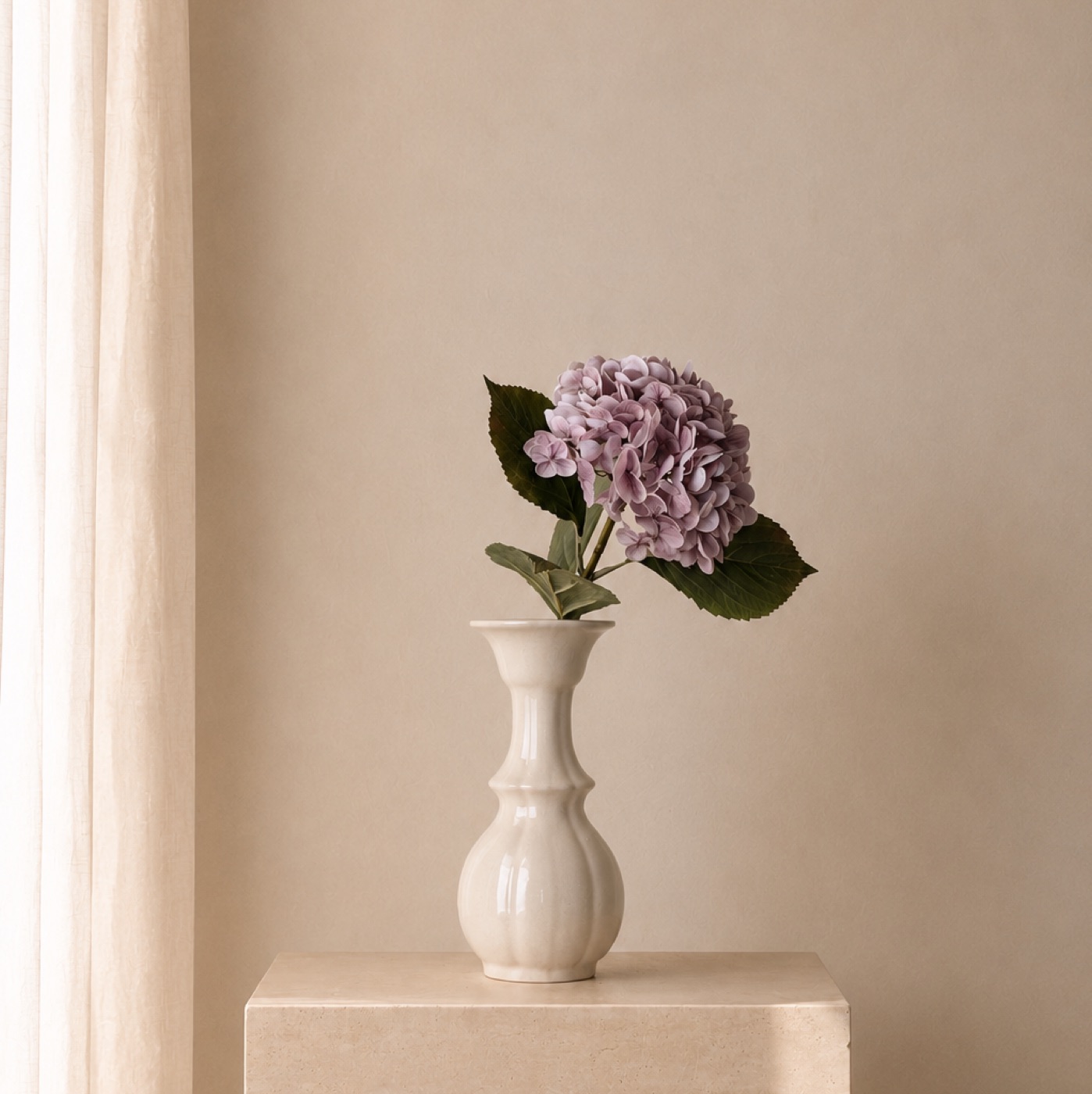 Real-Touch Hydrangea Stem (Deep Purple)